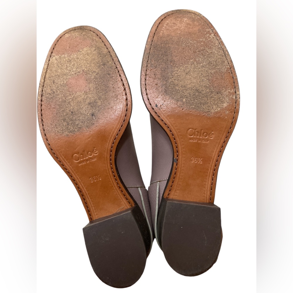 Chloe Taupe leather equestrian Mid calf riding boots - Picture 6 of 9